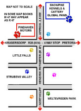 Directions & Map to Snowpine Kennels & Cattery